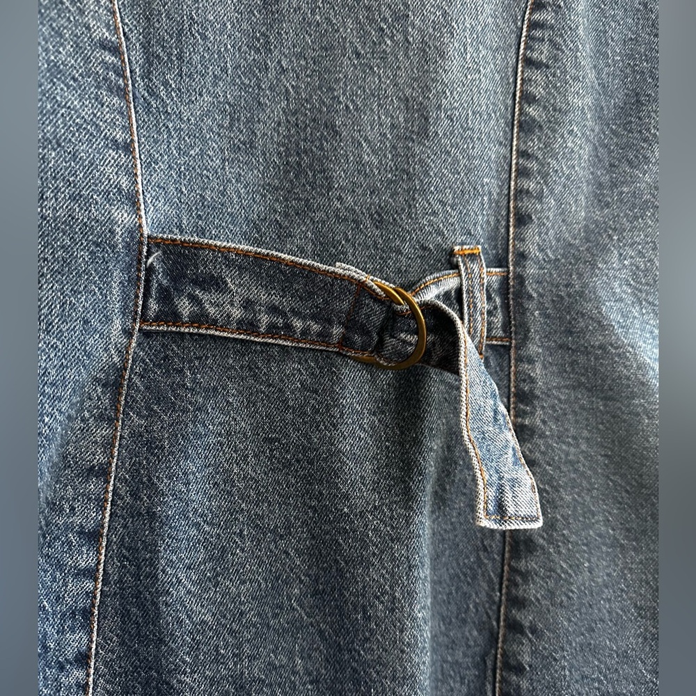 Avec Les Filles Horseshoe Western Denim Mini Dress Size 6 - Picture 6 of 6